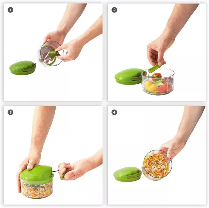 Easy hand pull (manual) vegetable chopper