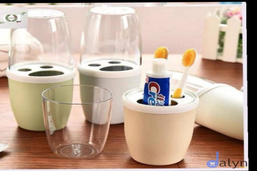 portable plastic toothbrush toothpaste cup