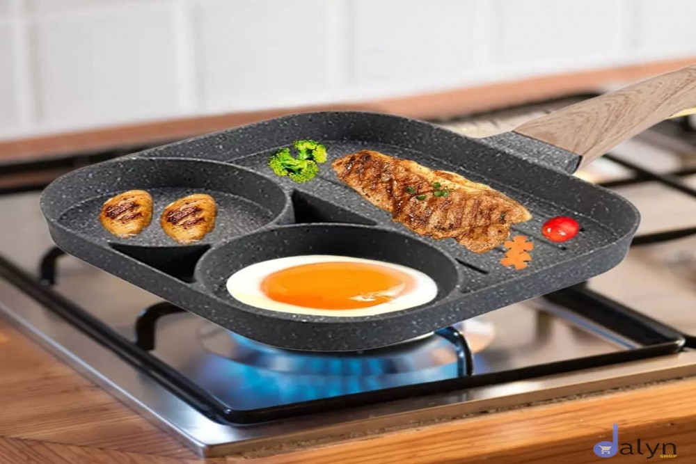 Three Grid nonstick Frying pan